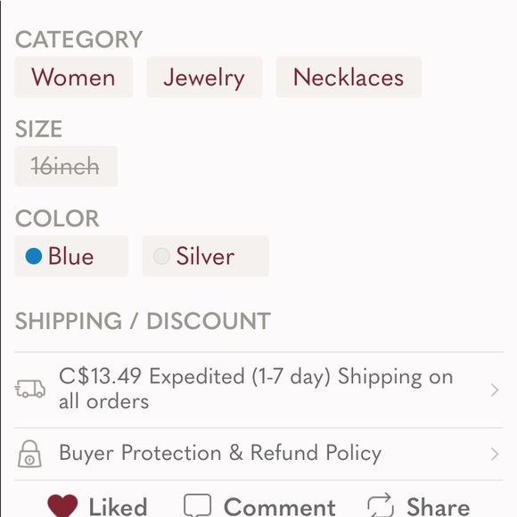 DOWNTOWN ABBEY Silver Blue Crystal Drop Necklace - Picture 6 of 6